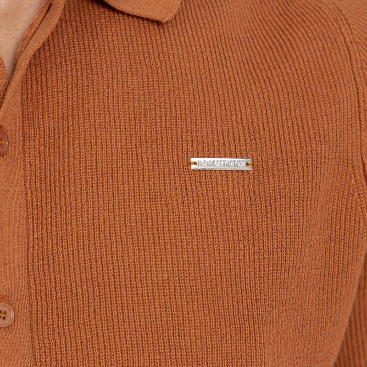 Pánská pletená košile Iron Aesthetics Vibe, rusty · záber 4