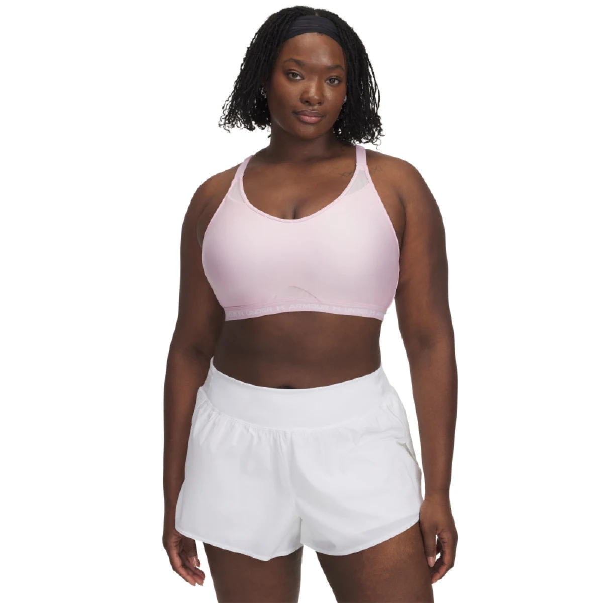 Dámská sportovní tréninková podprsenka UNDER ARMOUR UA Crossback Low Bra-PNK · záber 3