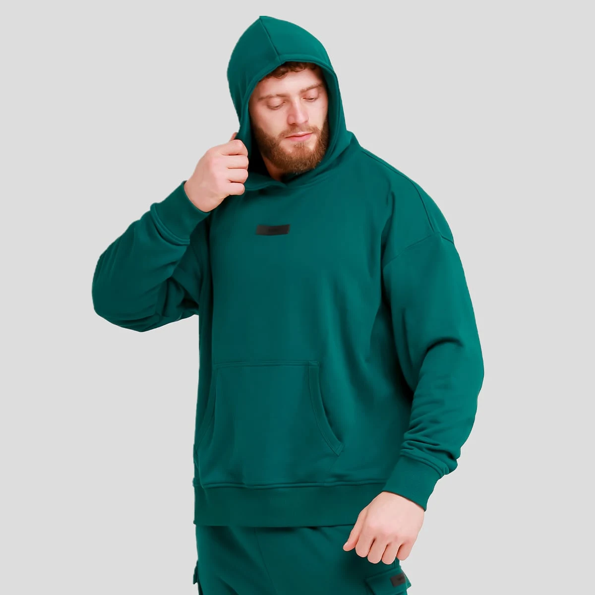 GymBeam Unstoppable Hoodie Green - Velikost: L | Barva: zelená | Hmotnost: 0,78 kg · záber 4