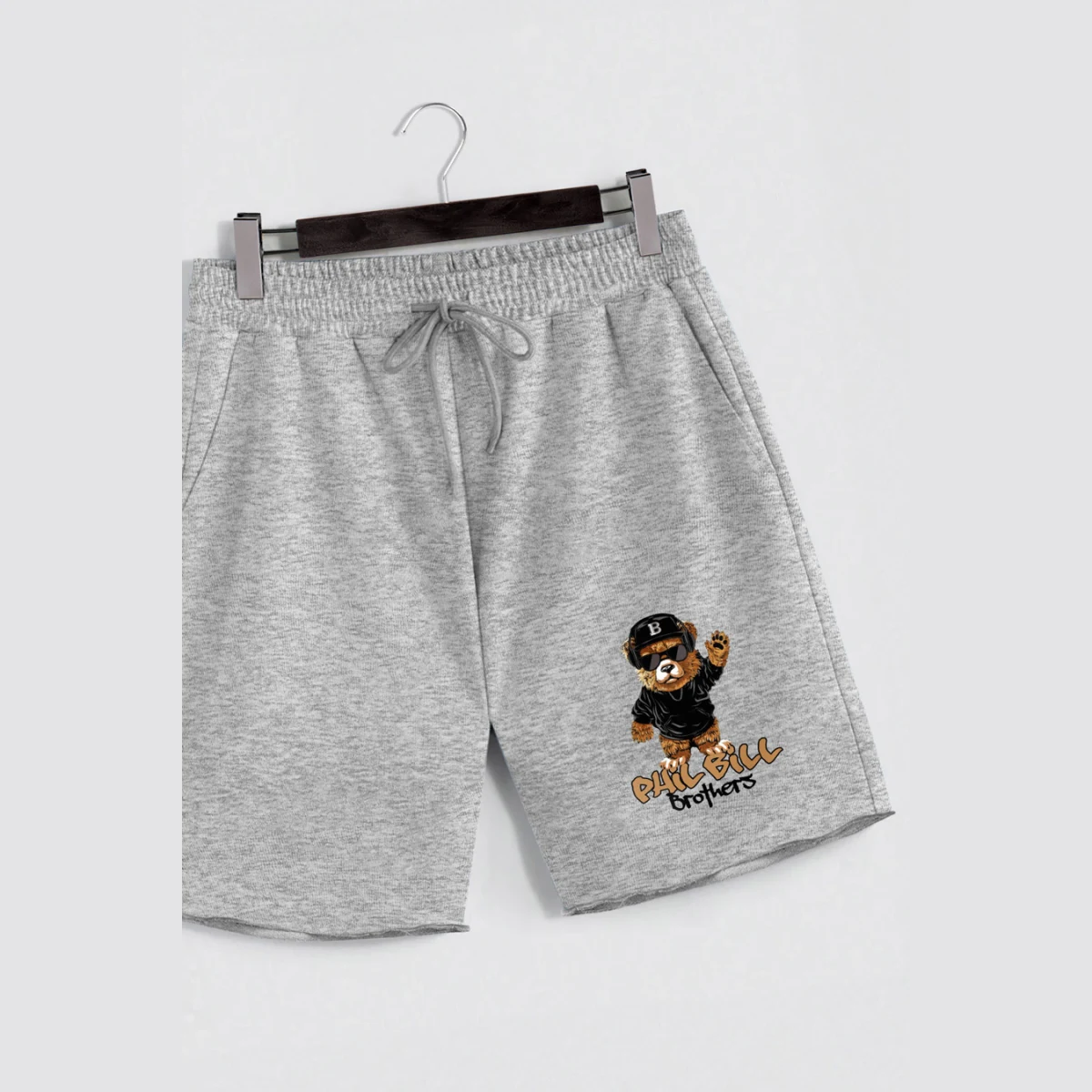 Kraťasy, Barva Bilá, s Potiskem Hedrix B Bear · záber 12