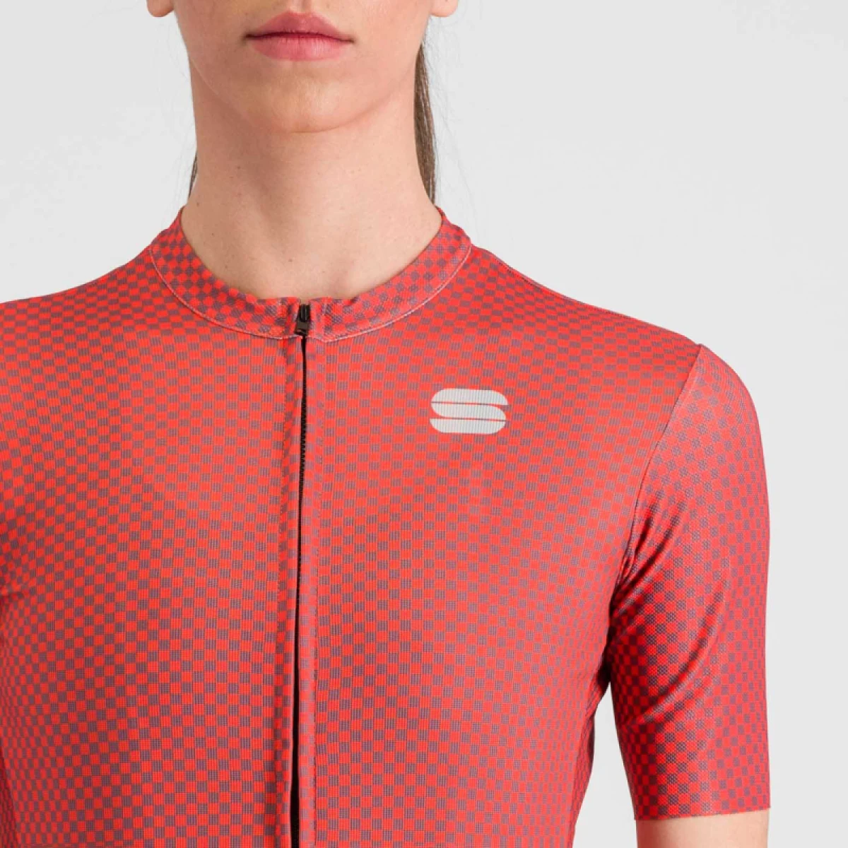 Dámský cyklistický dres s krátkým rukávem SPORTFUL Checkmate w jersey, pompelmo mauve · záber 5