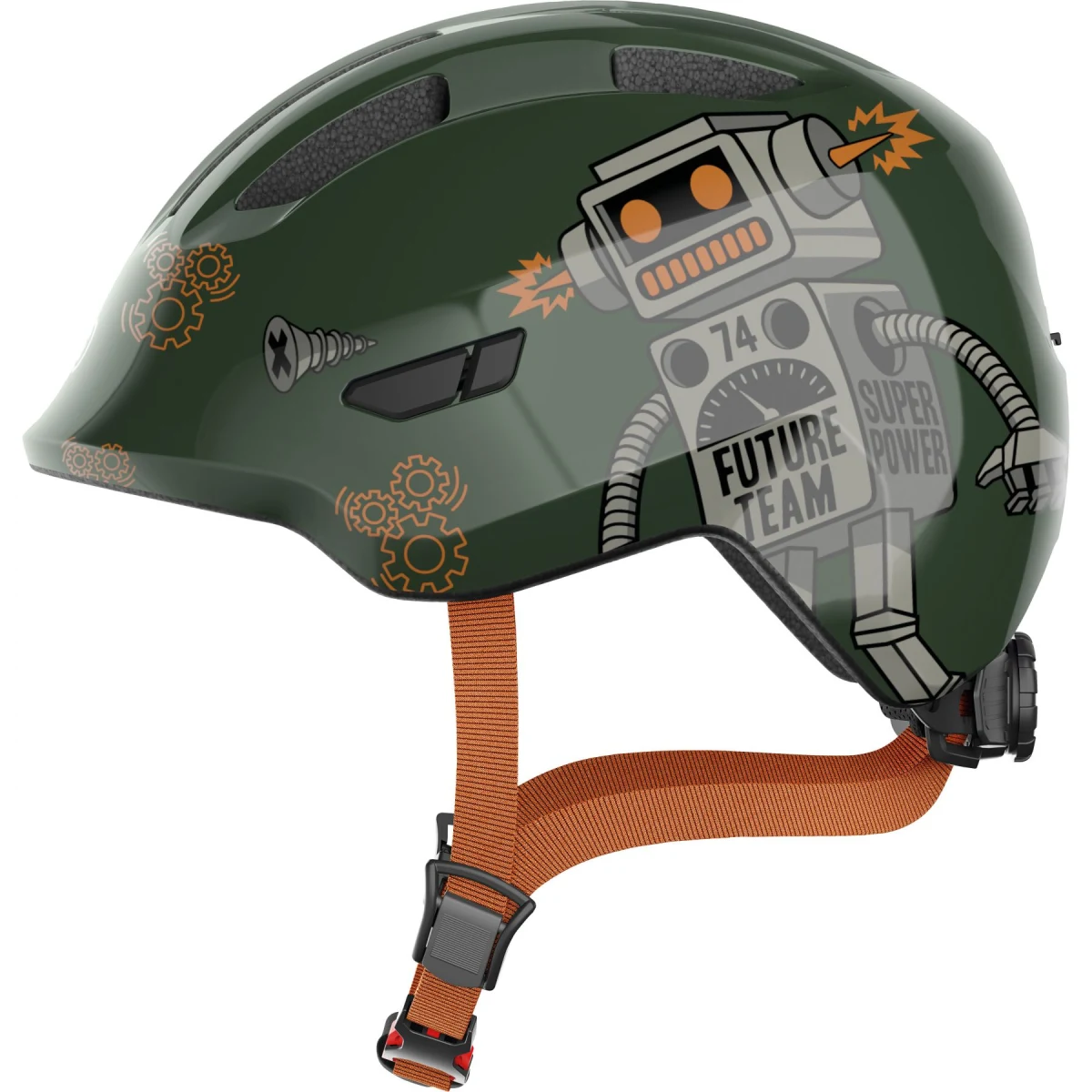 Abus Smiley 3.0, cyklistická helma, junior, green robo · záber 1