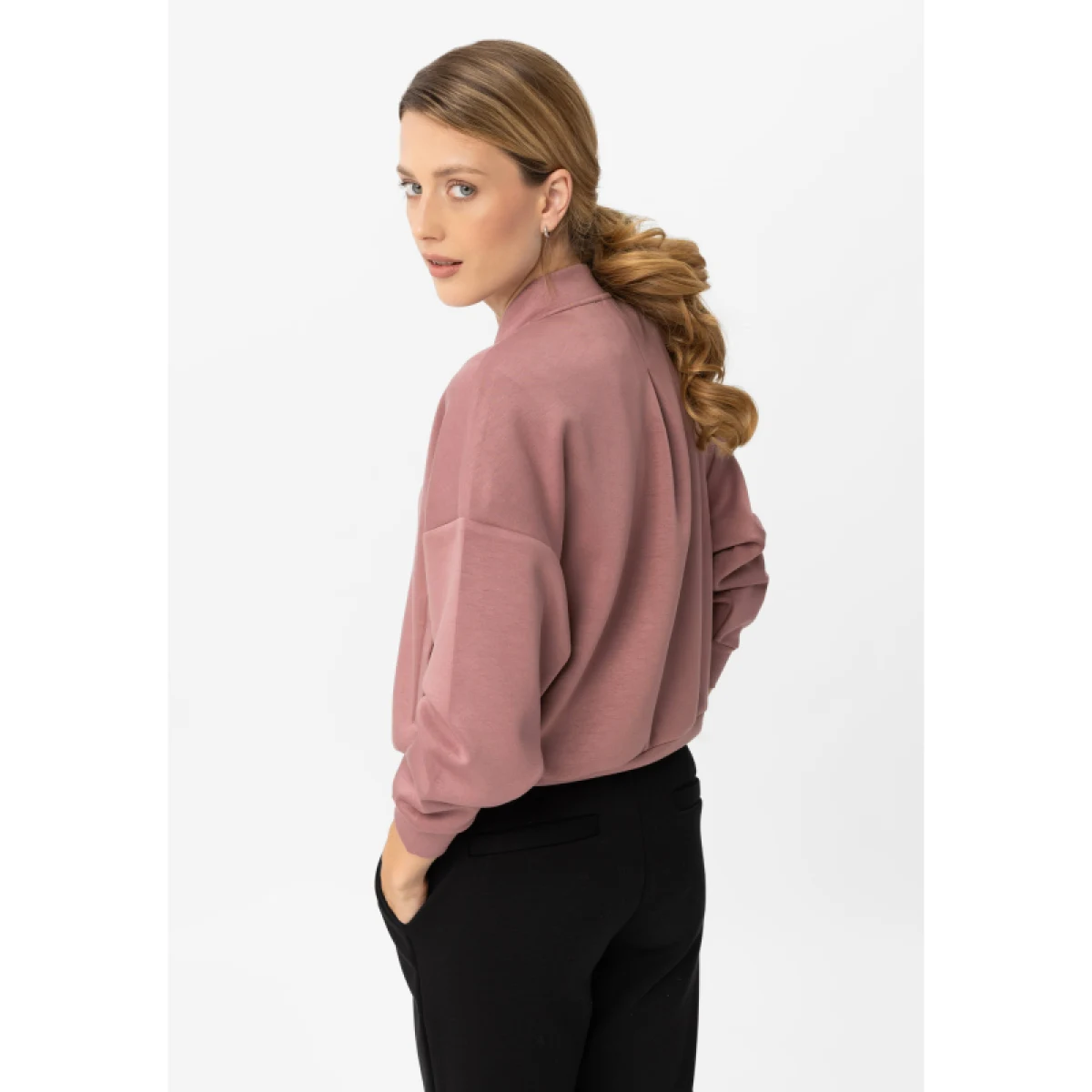 Dámská mikina se zipem VOLCANO B-CHERRY-401-PINK · záber 3