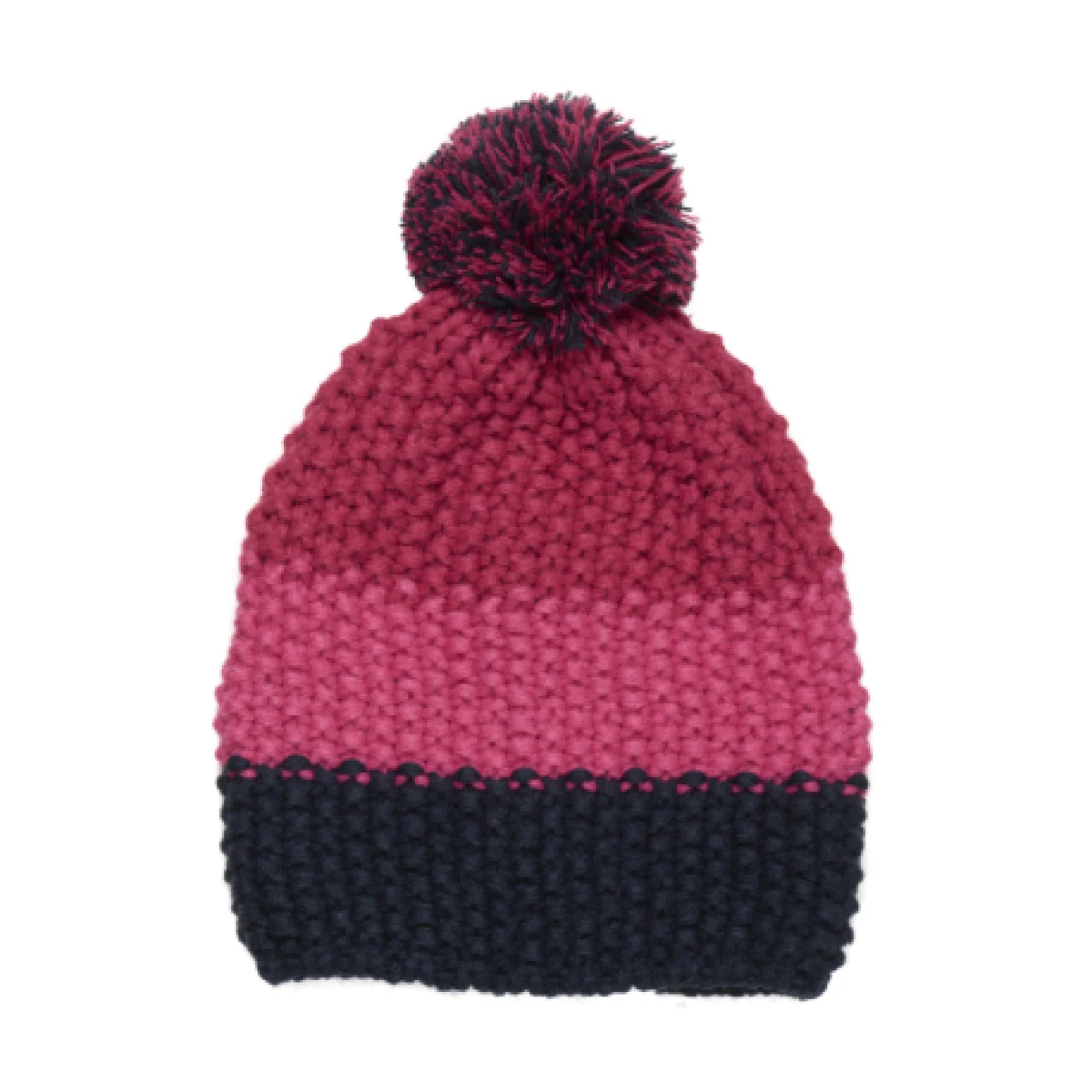 Dívčí zimní čepice COLOR KIDS Hat - Colorblock, fuchsia purple · záber 1