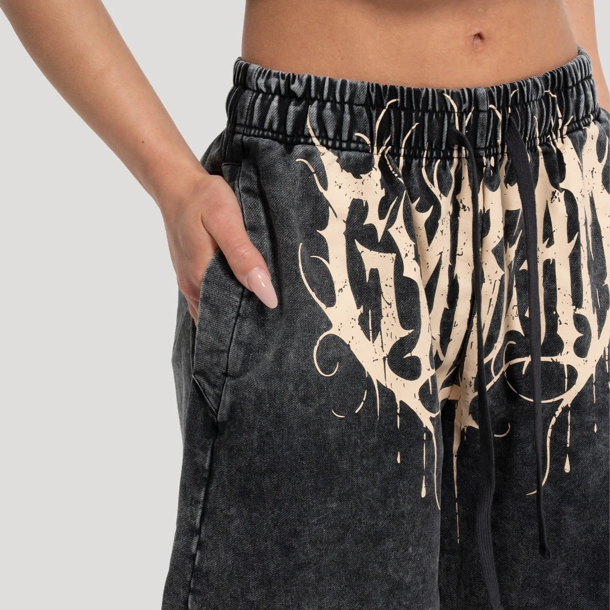 GymBeam Dámské tepláky Abyss Charcoal - Velikost: XS | Barva: čierna | Pohlavie: Dámské | Hmotnost: 0,605 kg | Balení: 33 · záber 2