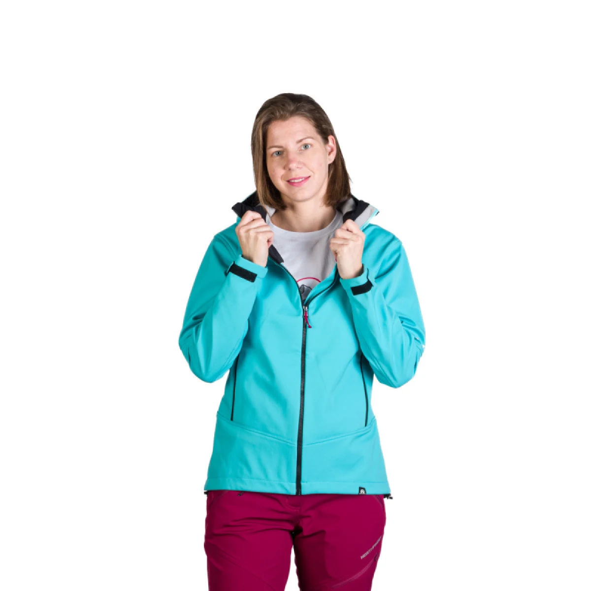 Dámská turistická softshellová bunda NORTHFINDER TINA-396lightblue - Pohlavie: Dámské · záber 3