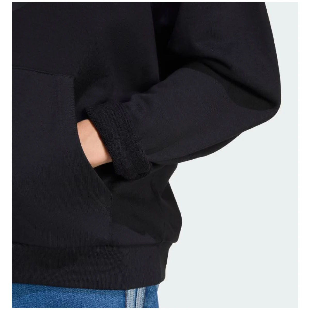 Pánská mikina s kapucí ADIDAS ORIGINALS TREFOIL HOODY BLACK WHITE · záber 4