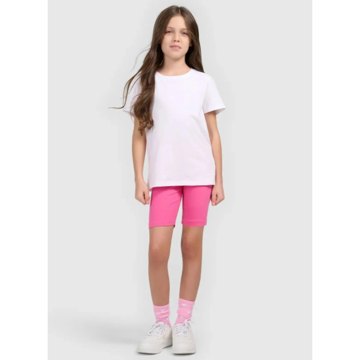 Dívčí kraťasy 4F JUNIOR SHORT TIGHTS CAS F028-53S-DARK PINK · záber 5