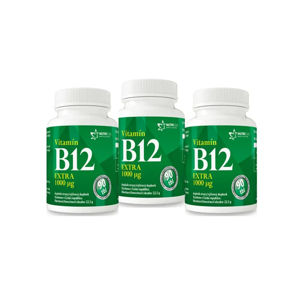 Vitamín B12 EXTRA 1000mcg 3 x 90 tablet · záber 1