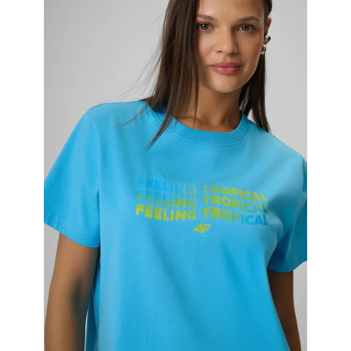 Dámské tričko s krátkým rukávem 4F TSHIRT F2720-33S-BLUE · záber 5