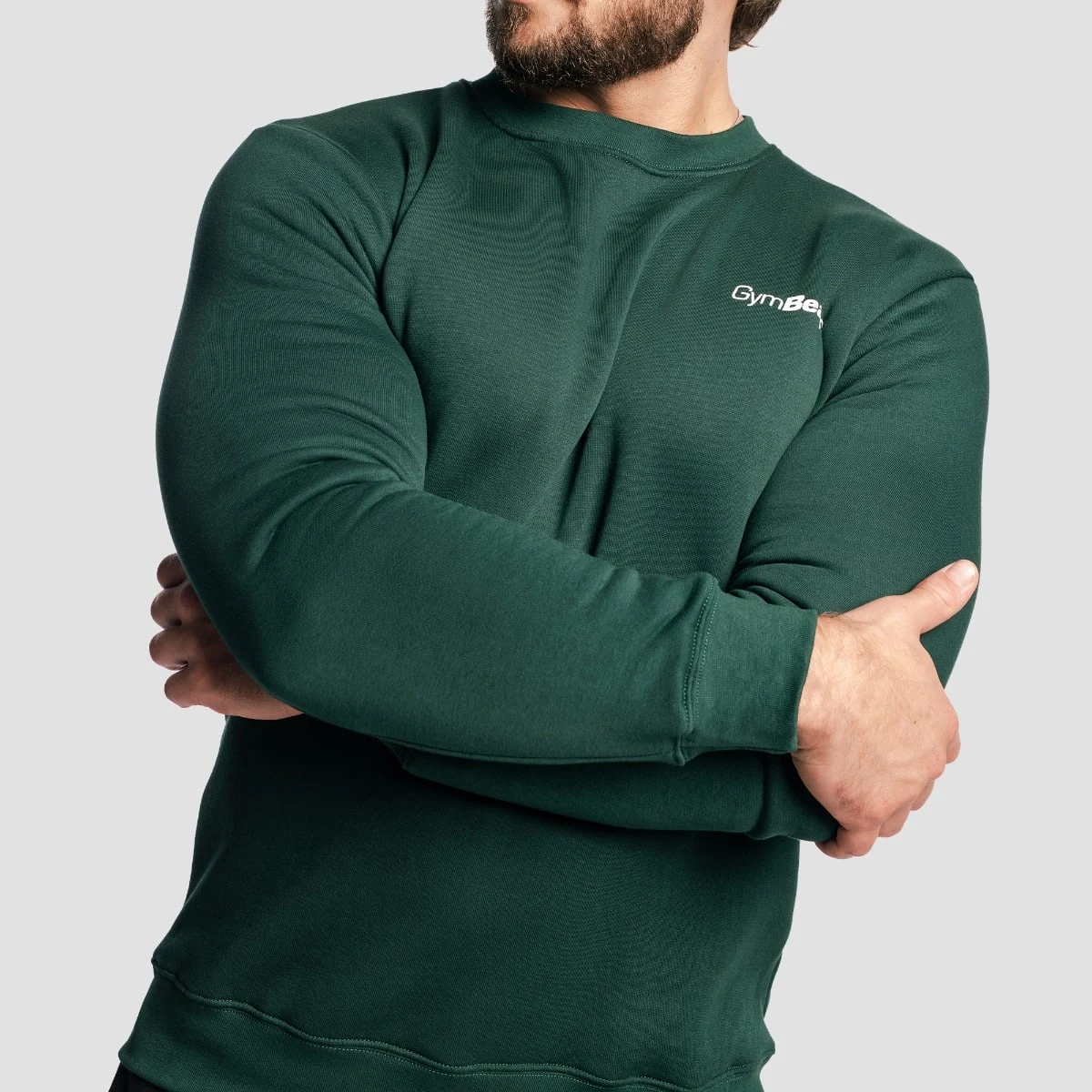 GymBeam Mikina Basic Jumper Pine - Velikost: S | Barva: zelená | Hmotnost: 0,382 kg | Balení: 25 · záber 2