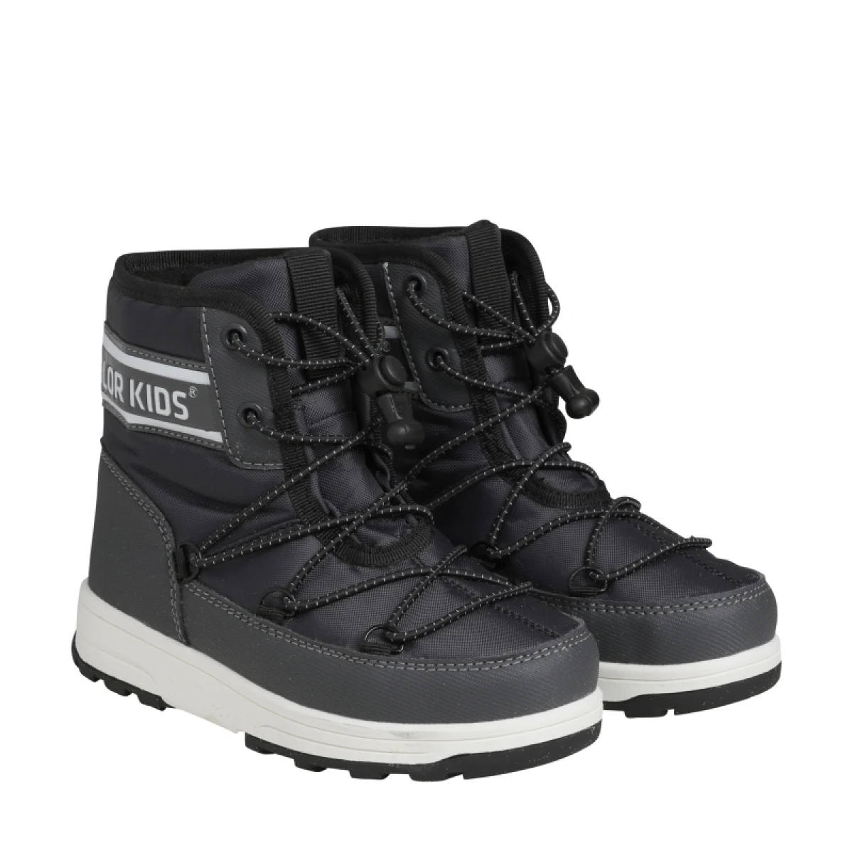 Dětské vysoké zimní boty COLOR KIDS Boots W. String, phantom · záber 3