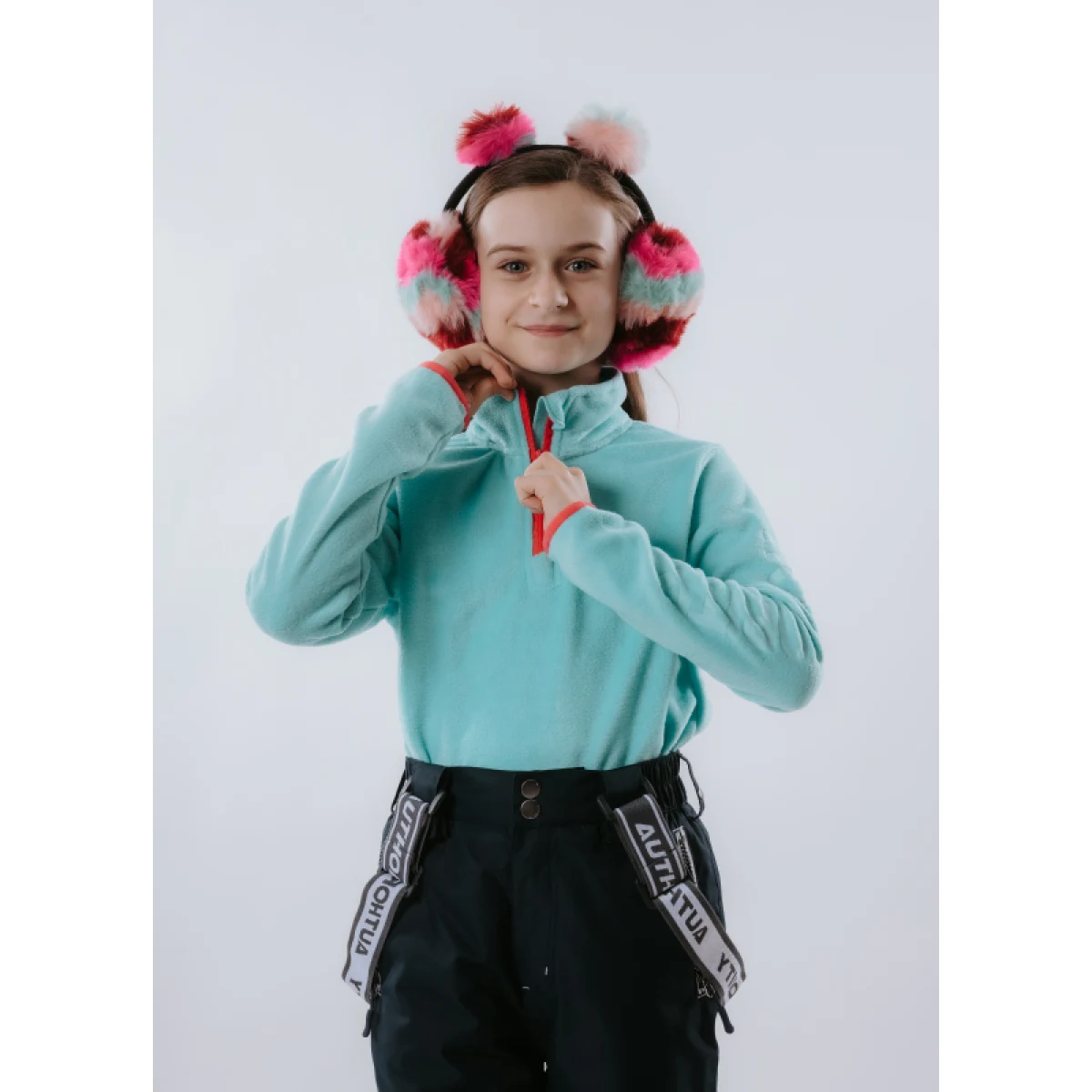 Dívčí lyžařská fleece mikina AUTHORITY KIDS F-LAURA_mint · záber 3