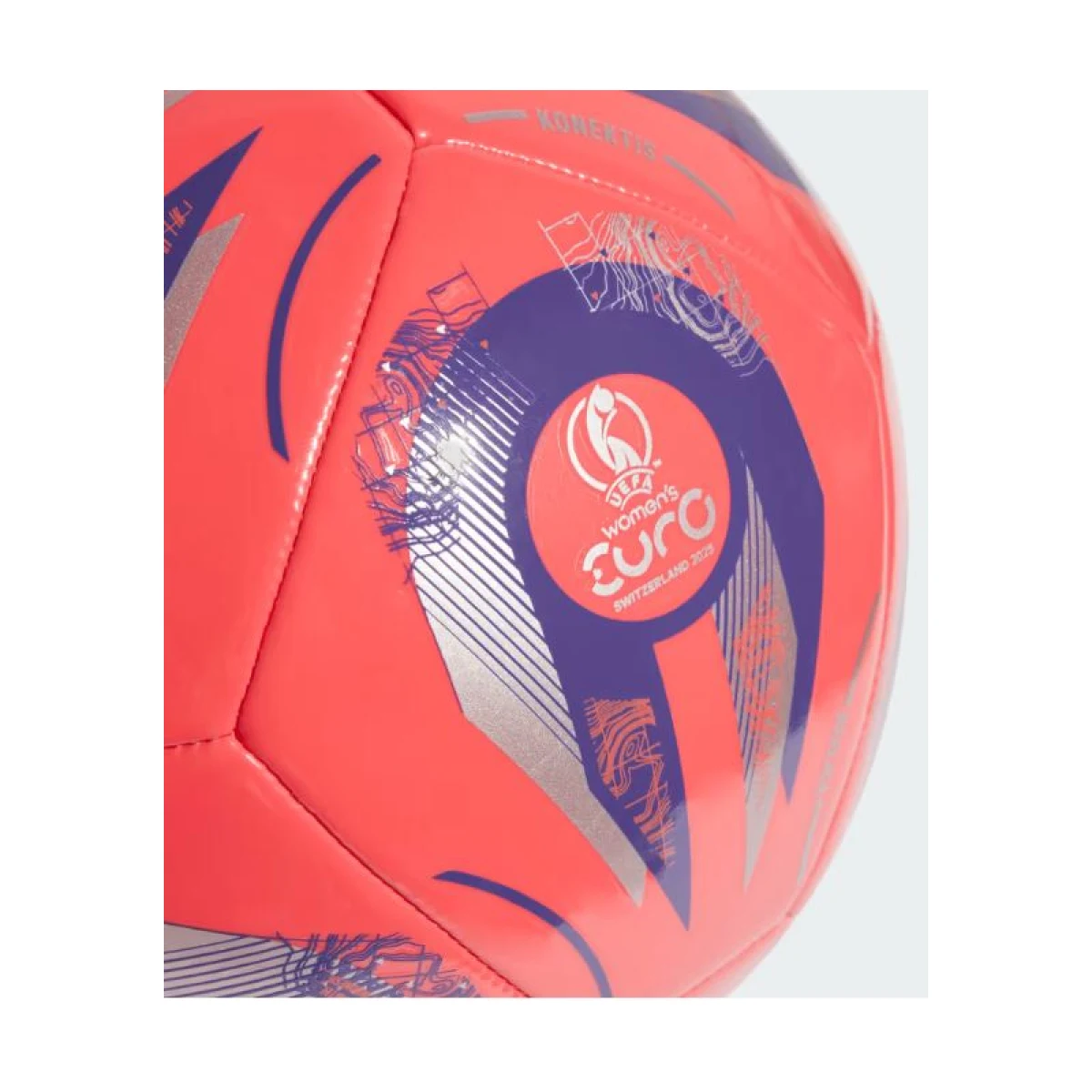Fotbalový míč ADIDAS W EURO25 CLB PANTON PANTON SILVMT · záber 2