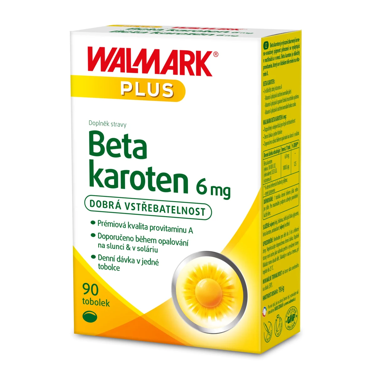 Walmark Beta karoten 6 mg 90 tobolek · záber 1