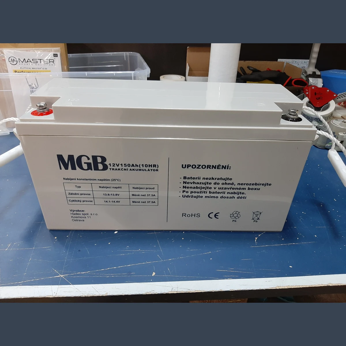 Trakční akumulátor MGB VRLA AGM 12V/150Ah - 2. jakost · záber 4