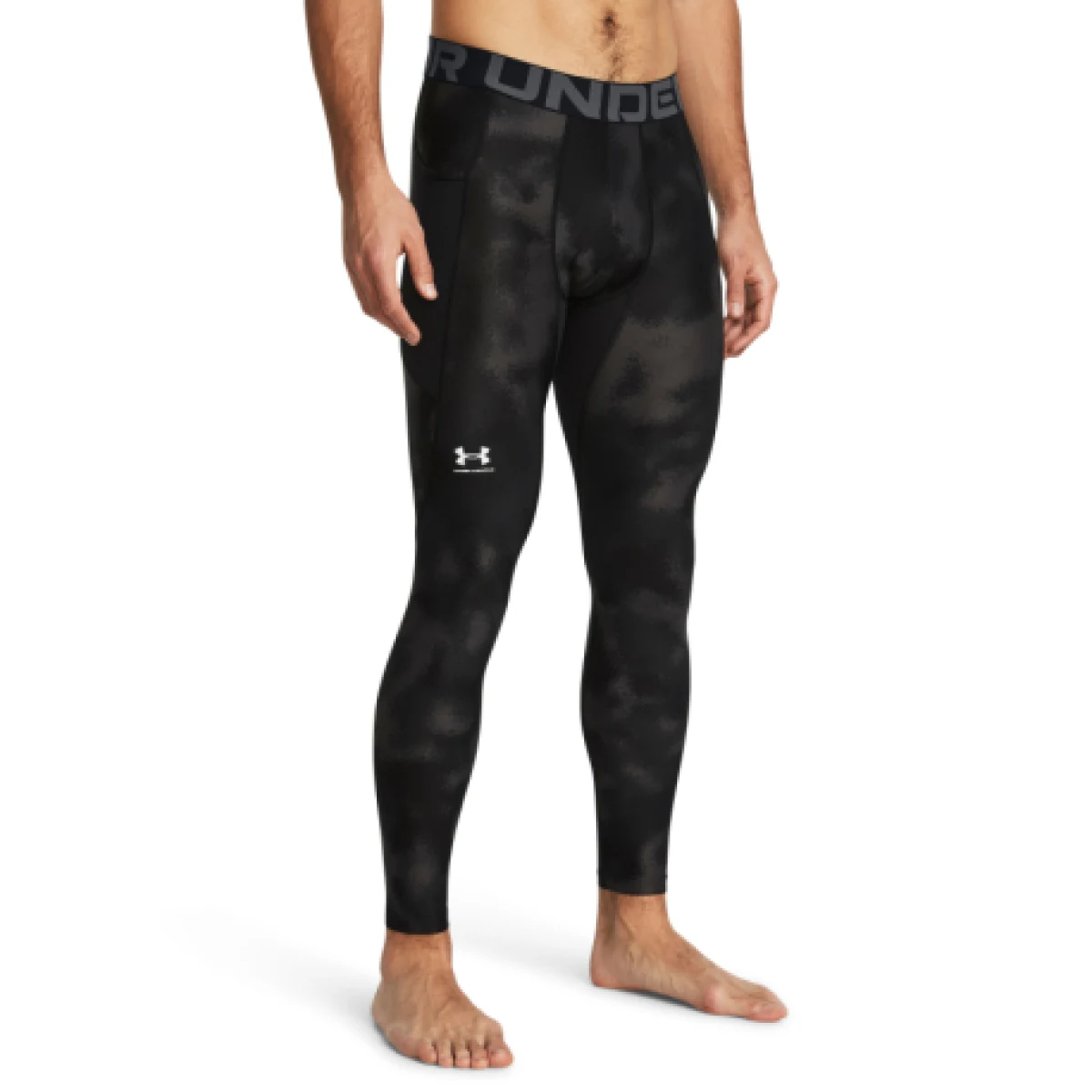Pánské kompresní legíny UNDER ARMOUR UA HG Armour Printed Lgs-BLK · záber 1
