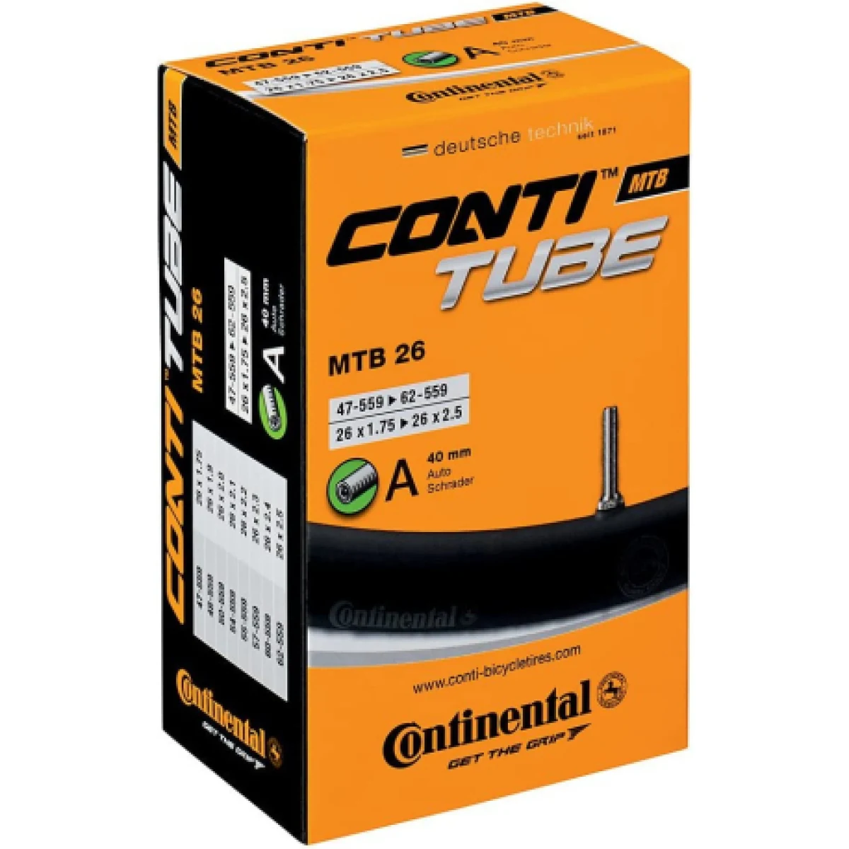 Duše na kolo CONTINENTAL MTB 26 - ventil AV40 · záber 1