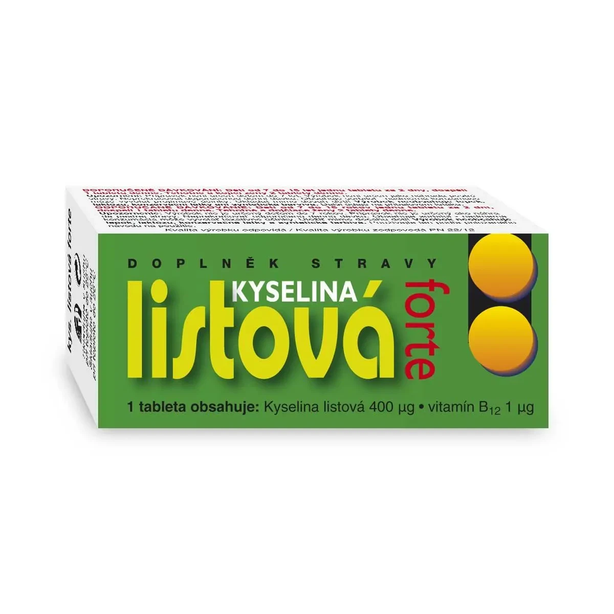 Naturvita Kyselina listová Forte 60 tablet · záber 1