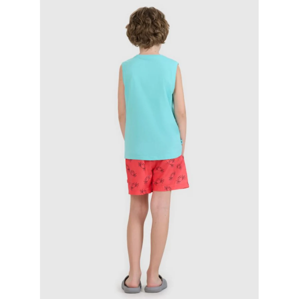 Chlapecké plavky 4F JUNIOR BOARD SHORTS M121-63A-CORAL ALLOVER · záber 4