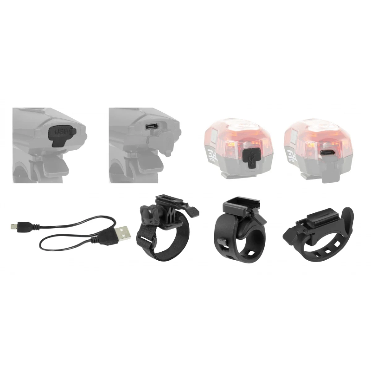 Světlo na kolo FORCE EXPRESS USB FRONT REAR · záber 4