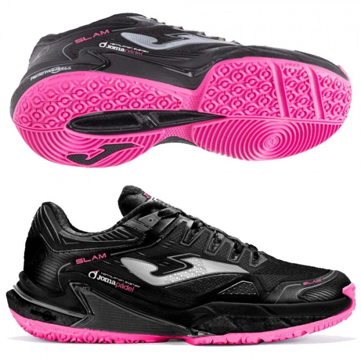 Dámská halová obuv JOMA Slam Lady 2401 black pink · záber 4
