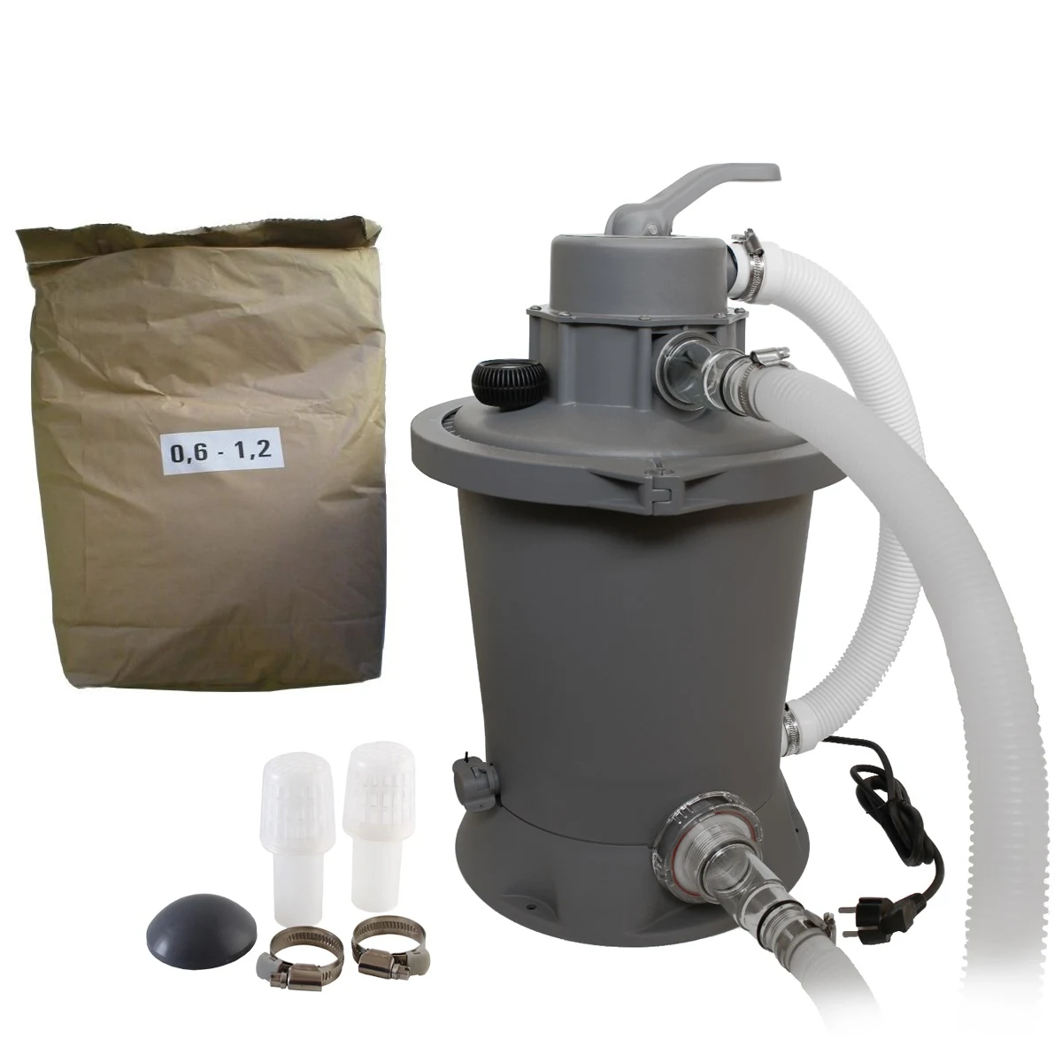 Akční set - písková filtrace Standard - průtok 3.028 l/h + filtrační písek 25 kg · záber 1