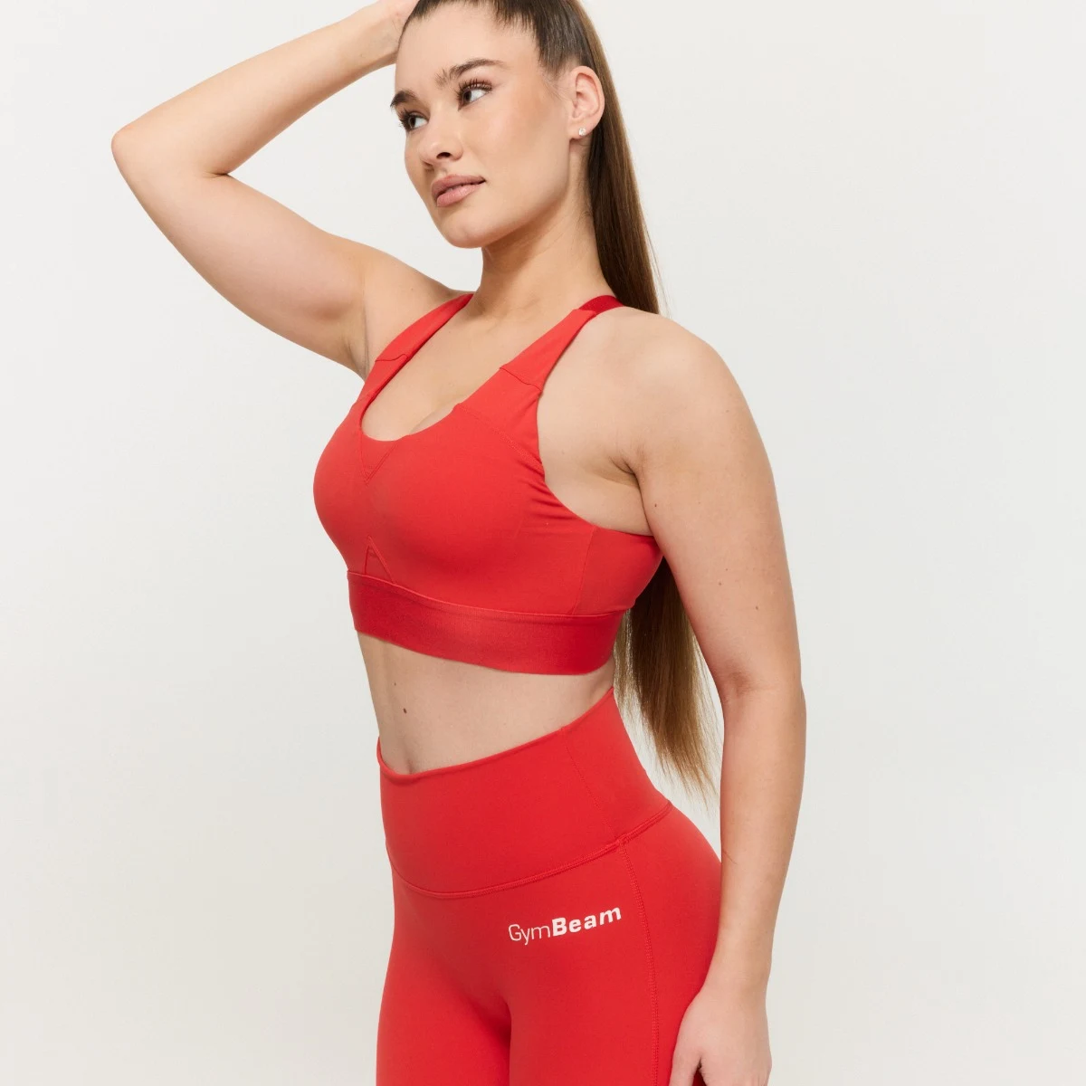 GymBeam Sportovní podprsenka Limitless Hot Red - Velikost: L | Barva: červená | Hmotnost: 0,14 kg | Balení: 86 · záber 2