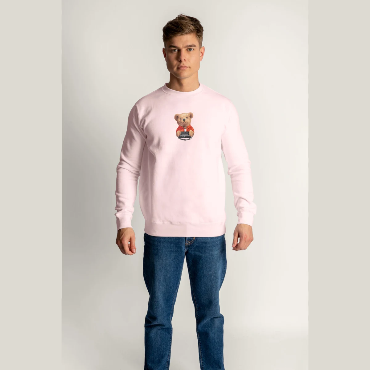 Mikina, Barva Černá, s Potiskem Criminal Teddy · záber 3