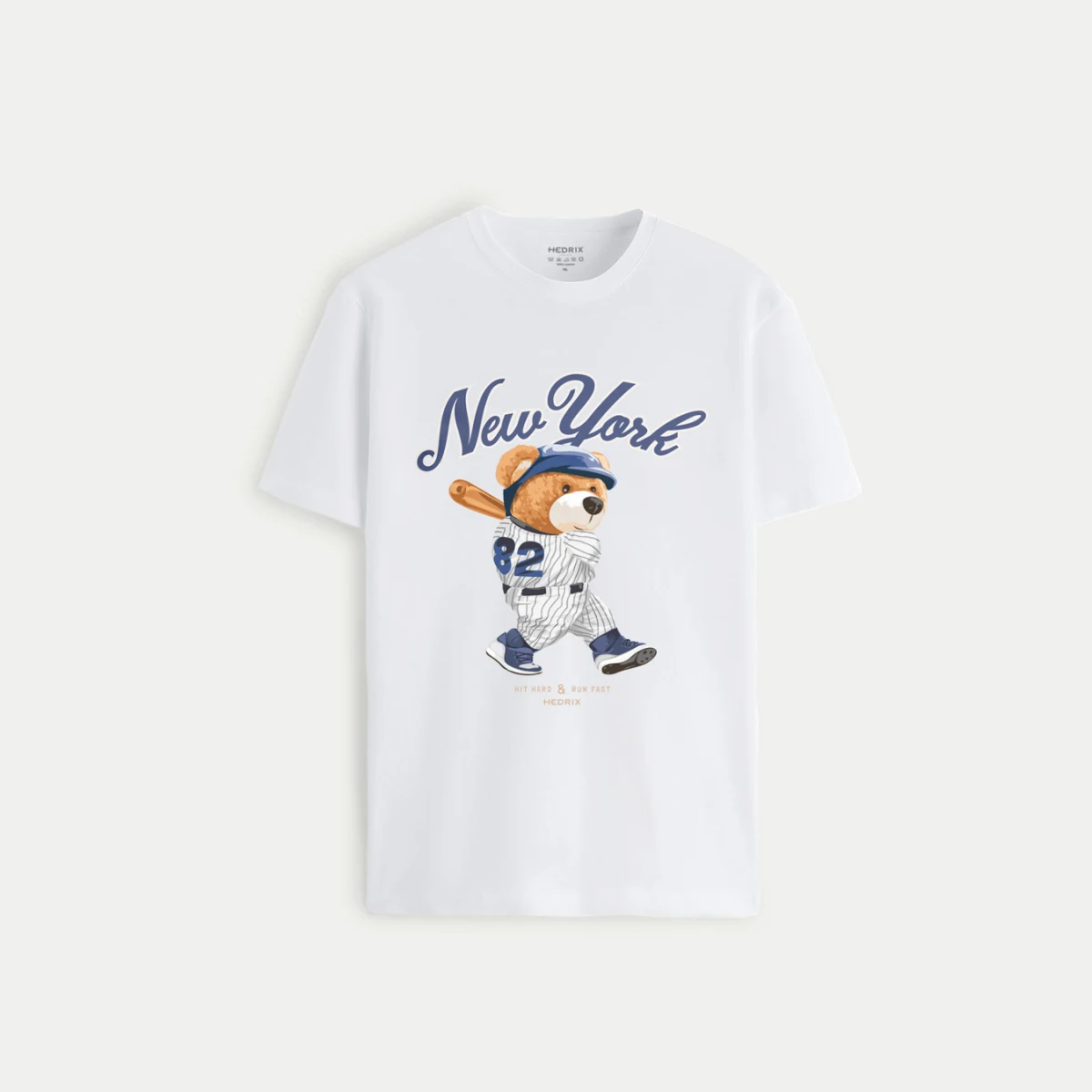 Tričko, Barva Bílá, s Potiskem Baseball Teddy · záber 1