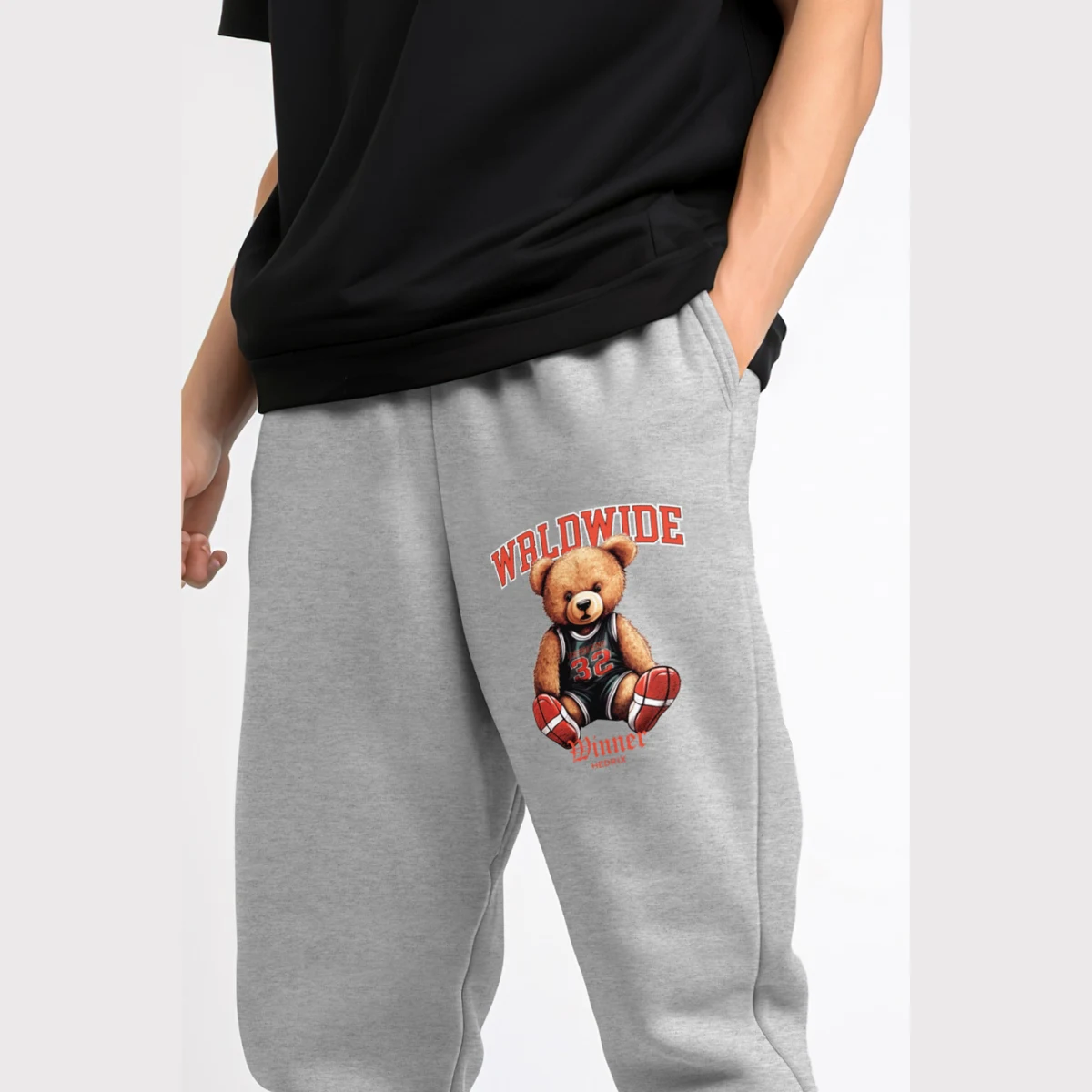 Tepláky Jogger , Barva Modrá, s Potiskem Wordwide Winner Teddy · záber 10