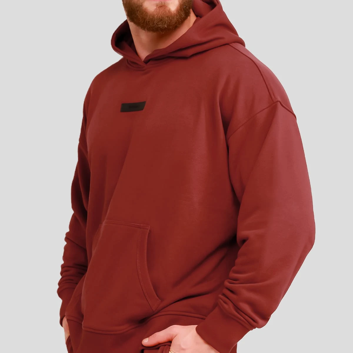 GymBeam Unstoppable Hoodie Red - Velikost: M | Barva: červená | Hmotnost: 0,78 kg · záber 2