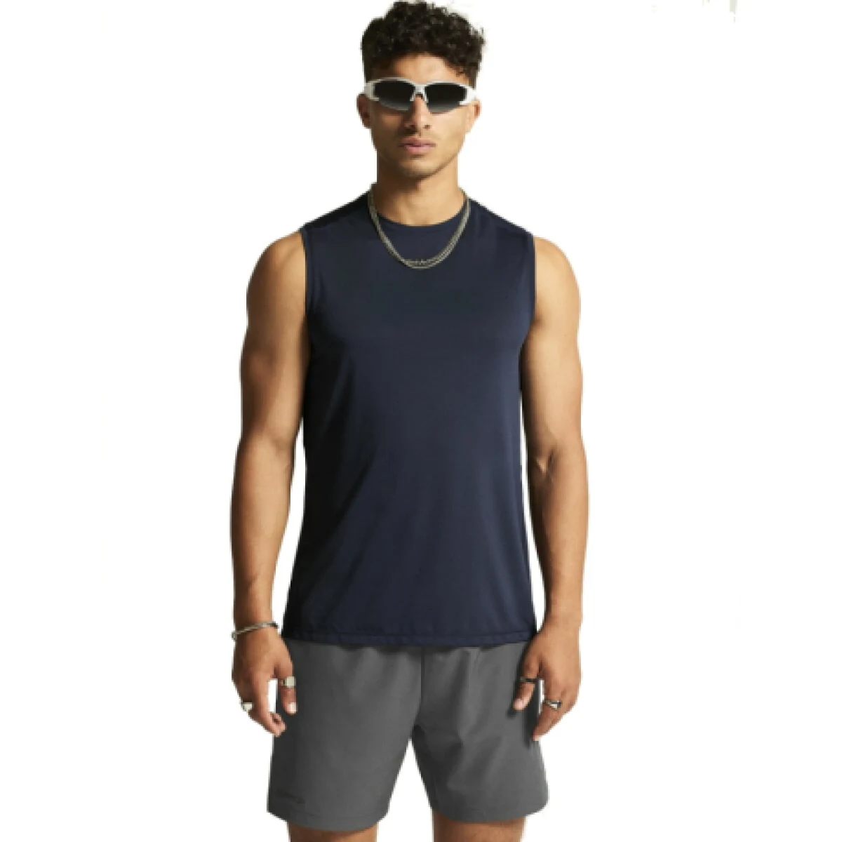 Pánské tréninkové tričko bez rukávů CRAFT T-Shirt ADV Essence SL 2 - Velikost: M | Barva: modrá · záber 2