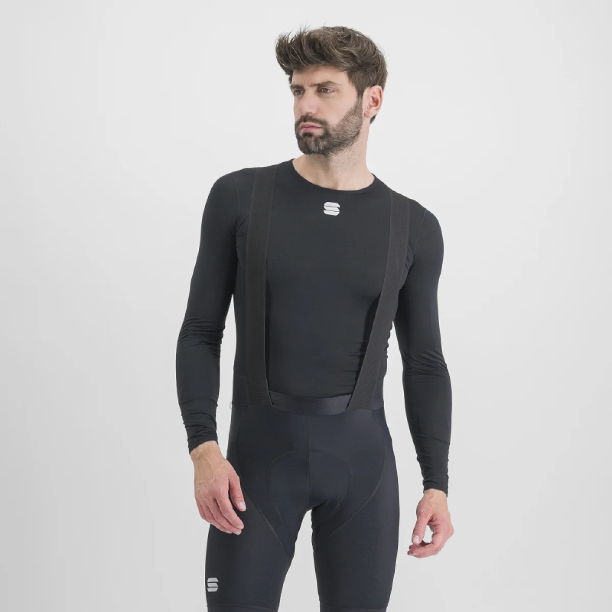 Pánské termo tričko s dlouhým rukávem SPORTFUL Midweight layer tee long sleev, black · záber 2