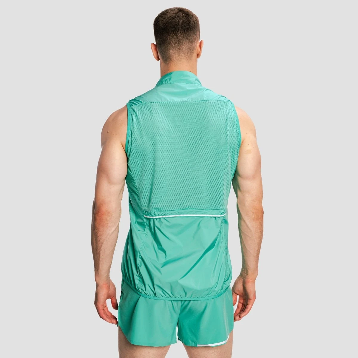GymBeam Pánská běžecká vesta Pulse X Green - Velikost: S | Barva: zelená | Hmotnost: 0,094 kg | Balení: 80 · záber 3