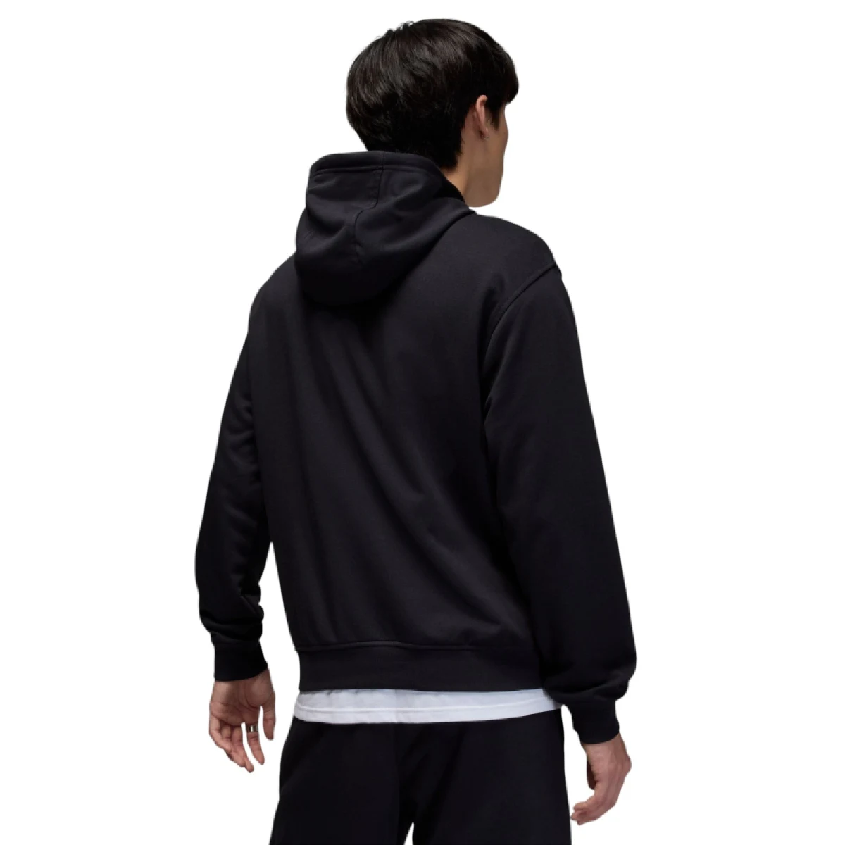 Pánská fleecová mikina s kapucí NIKE JORDAN SPRT CSVR GFX FLC PO 010 BLACK · záber 5