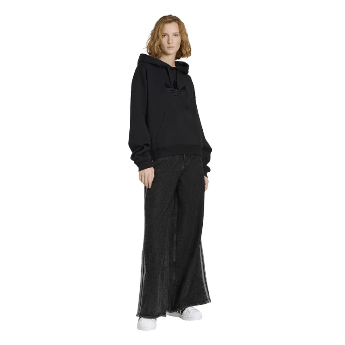 Dámská mikina s kapucí ADIDAS ORIGINALS TREFOIL HOODIE BLACK · záber 3