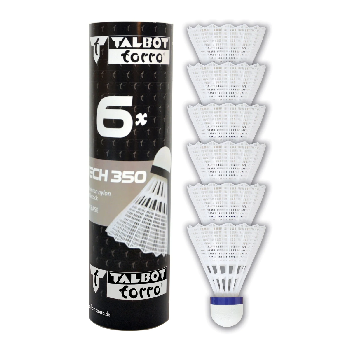 Badmintonové míčky TALBOT TORRO Tech 350 Medium 3 ks - bílé · záber 5