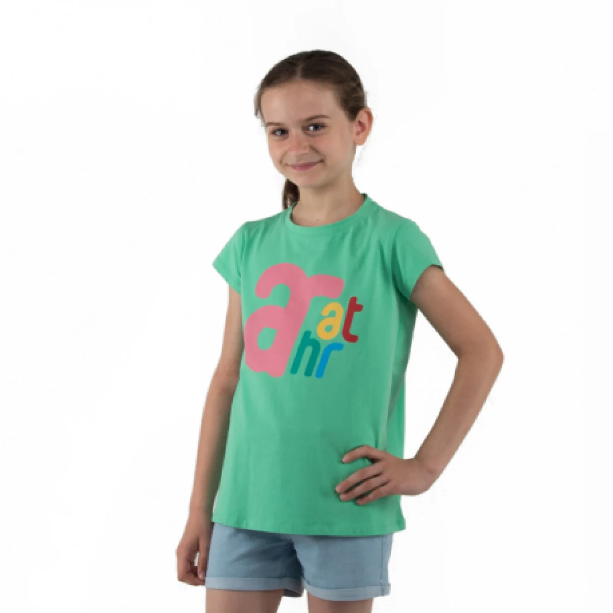 Dívčí tričko s krátkým rukávem AUTHORITY KIDS T-BRANDIK_G_mint · záber 1