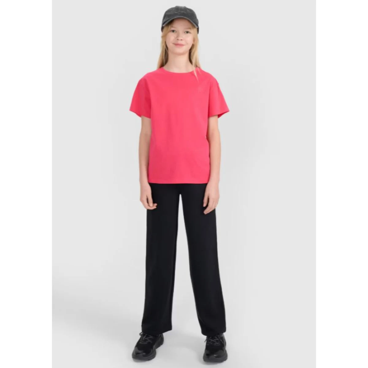 Dívčí tričko s krátkým rukávem 4F JUNIOR TSHIRT F2326-55S-HOT PINK · záber 4