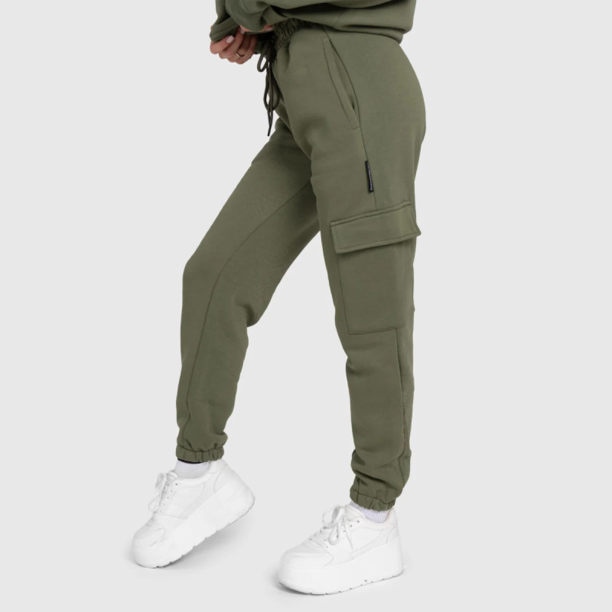 Dámské tepláky Iron Aesthetics Cargo, zelené · záber 4