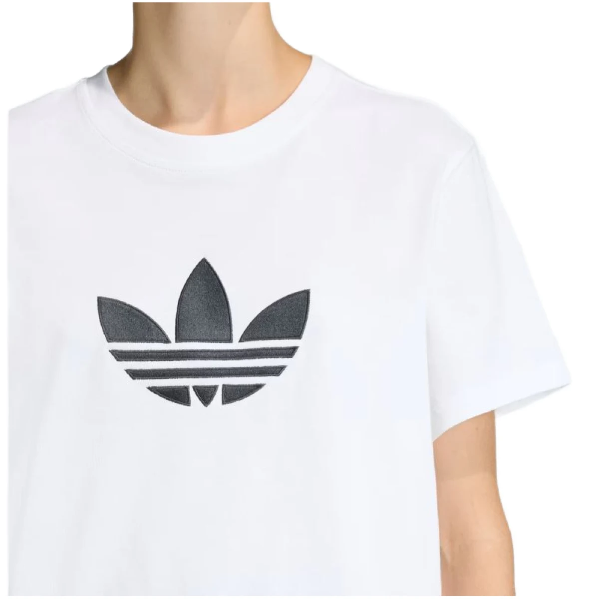 Dámské tričko s krátkým rukávem ADIDAS ORIGINALS TREFOIL BOXY T BLACK WHITE · záber 11