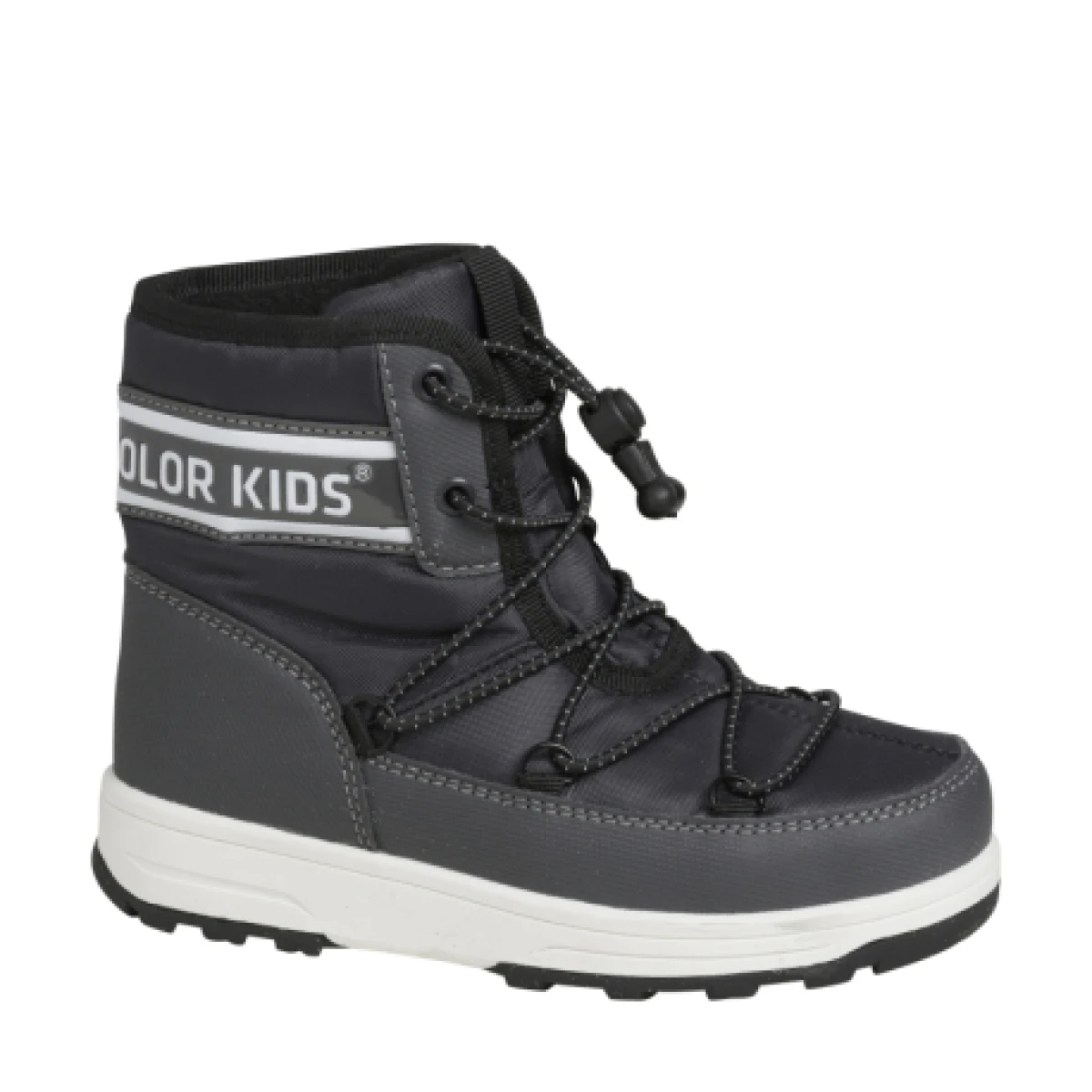 Dětské vysoké zimní boty COLOR KIDS Boots W. String, phantom · záber 2