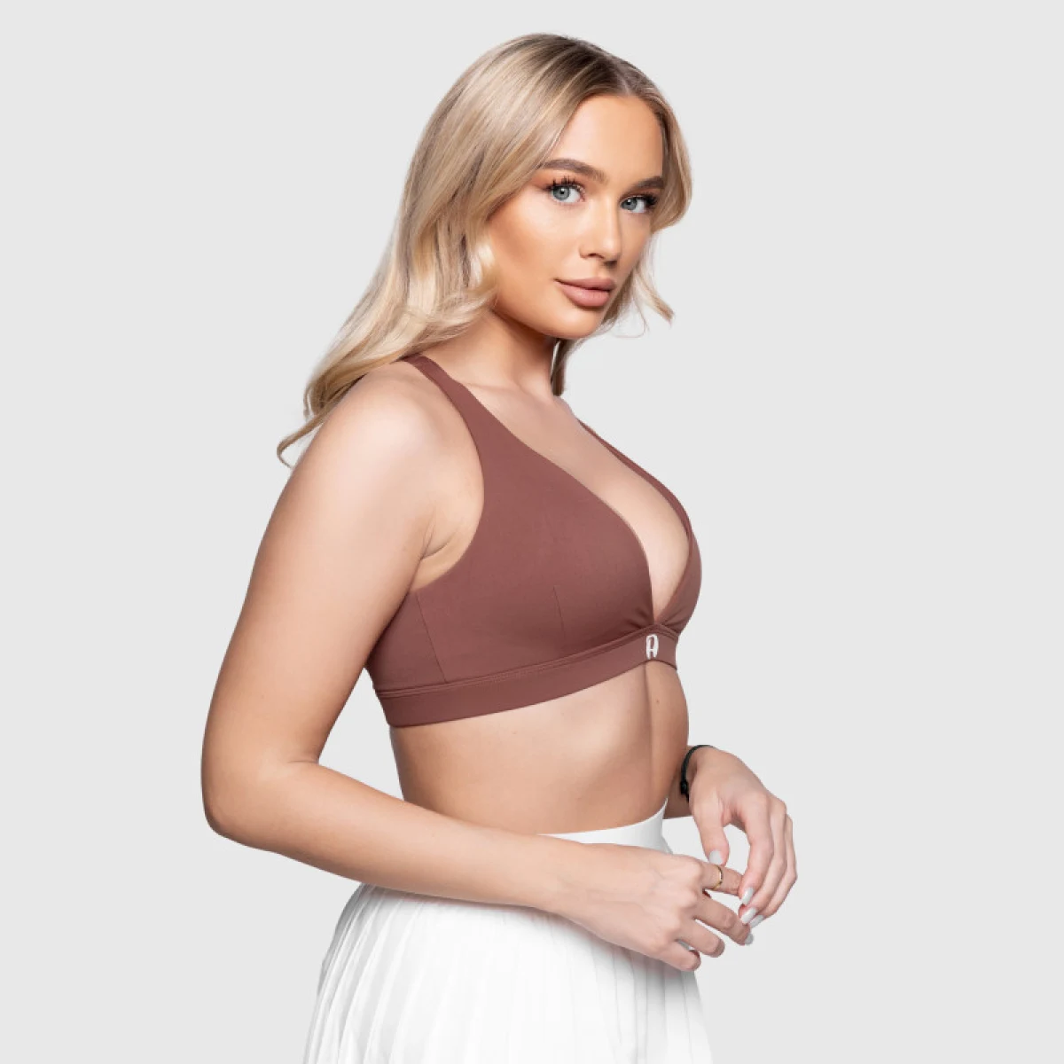 Sportovní podprsenka Iron Aesthetics Delta, hnědá · záber 9