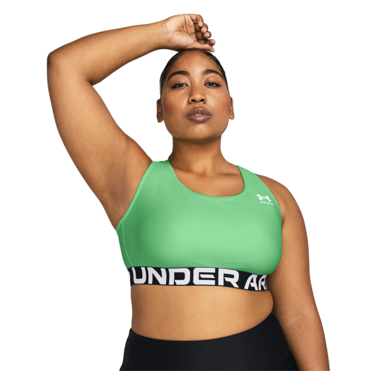 Dámská sportovní tréninková podprsenka UNDER ARMOUR UA HG Authentics Mid Branded-GRN 350 · záber 5