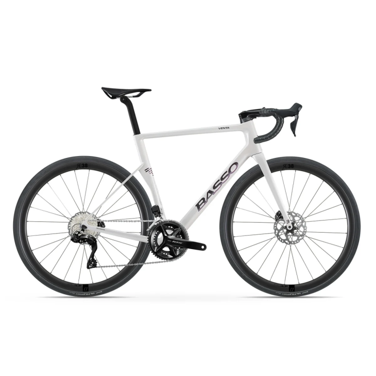 Silniční kolo BASSO Venta R, Shimano 105 DI2, Microtech RE38, pearl white · záber 2