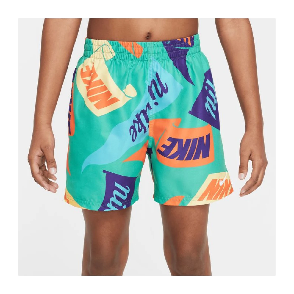 Chlapecké plavky NIKE SWIM TOSSED FLAGS 4 inch STADIUM GR-STADIUM GREEN · záber 4