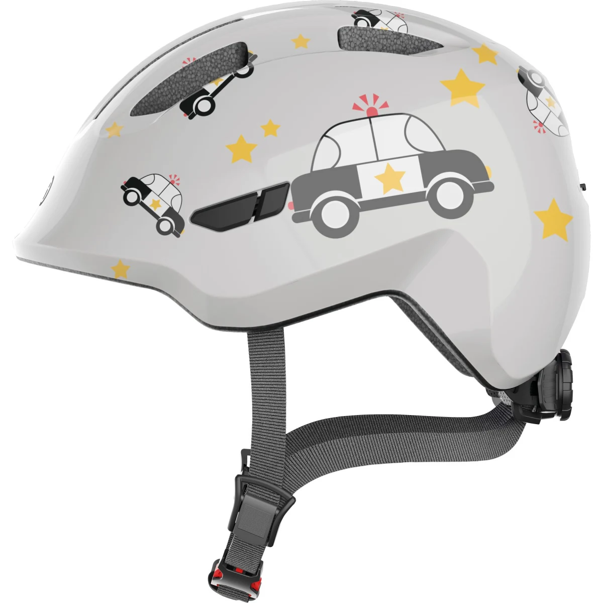 Abus Smiley 3.0, cyklistická helma, junior, grey police · záber 1
