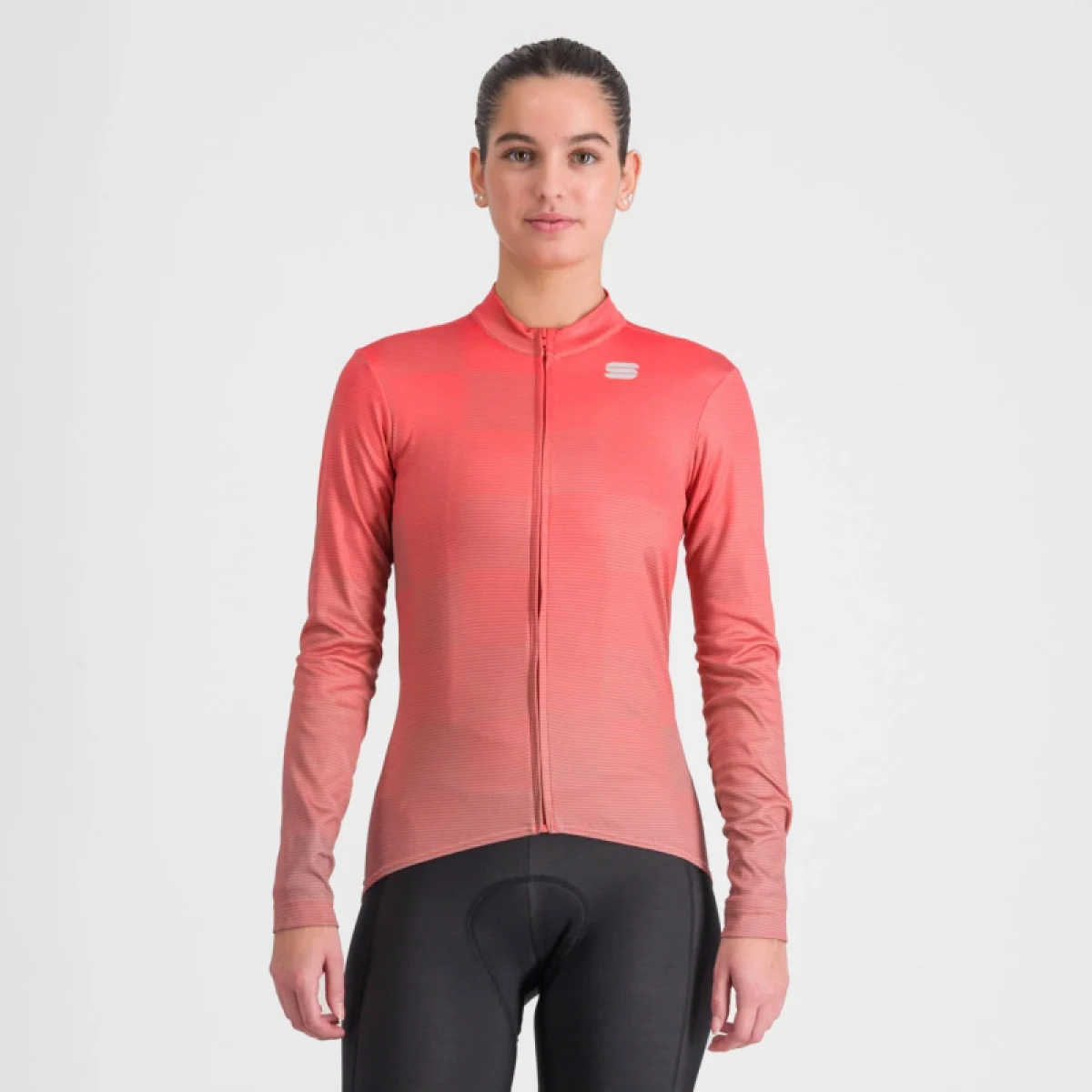 Dámský cyklistický dres s dlouhým rukávem SPORTFUL Rocket w thermal jersey, pompelmo pink · záber 2