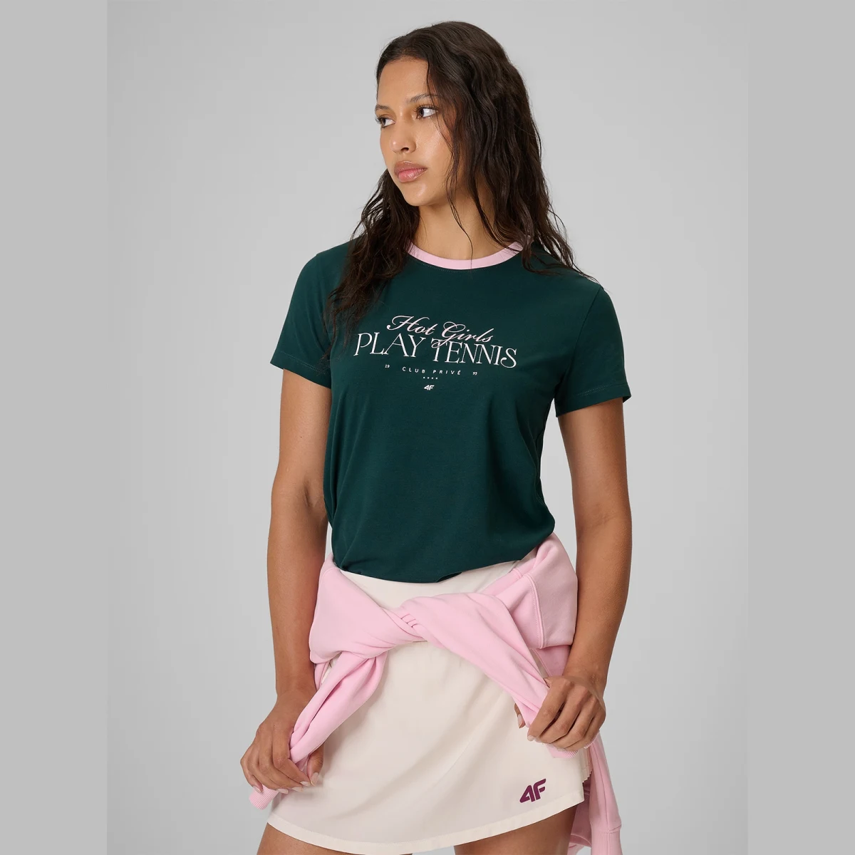 4F T-shirt regular s potiskem dámský - růžový XS · záber 7
